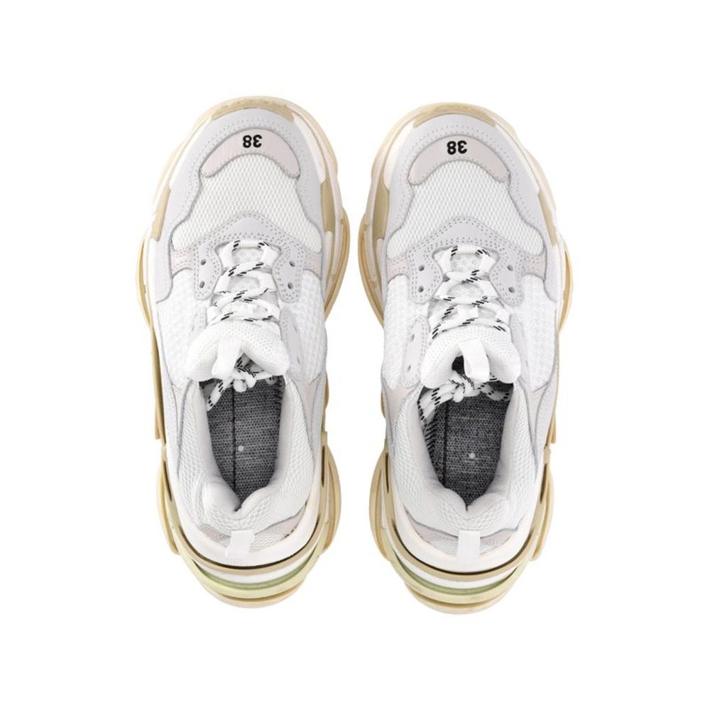 Balenciaga Triple S Sneakers in White Polyurethane - Picture 7 of 10